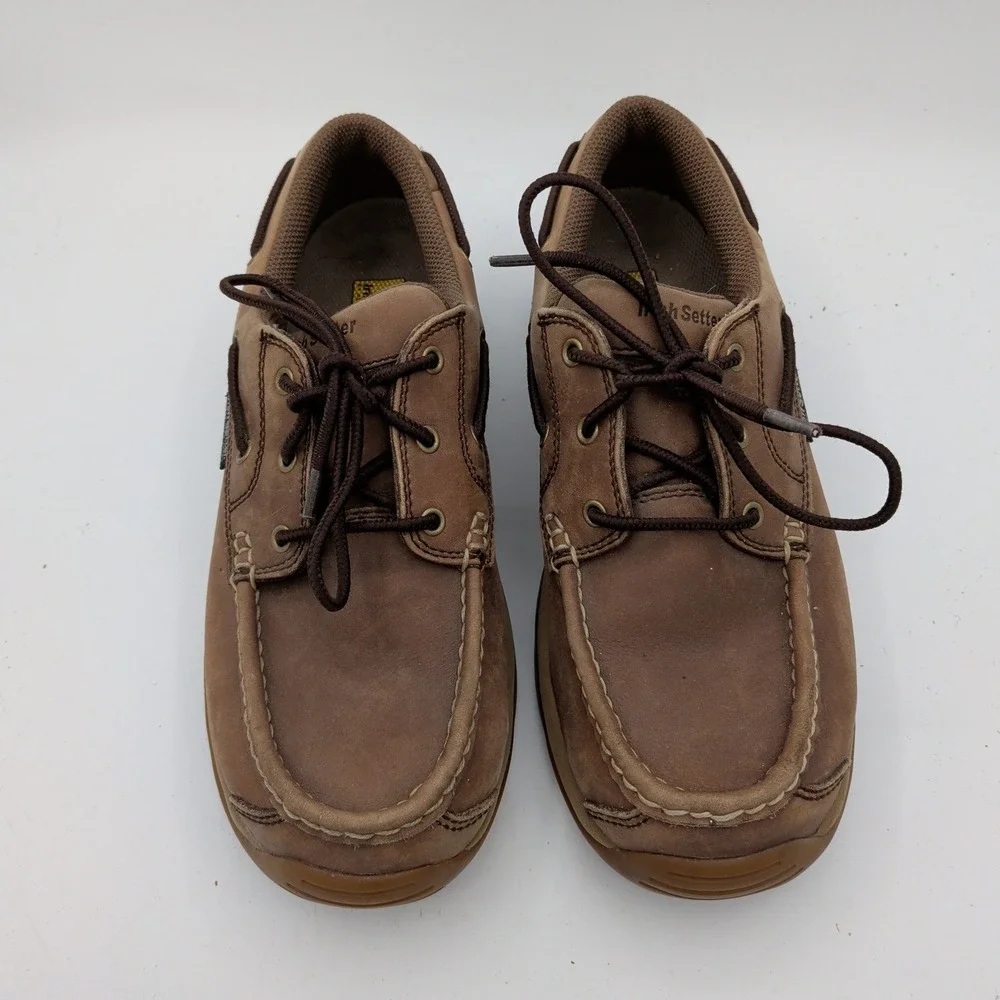 Irish Setter Red Wing 3876 Mens 9 D Brown Leather Boat Shoes Moc Toe Slip Res